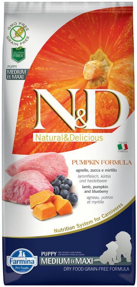 Granule pro psy N&D Pumpkin Puppy M/L Lamb & Blueberry, 12kg