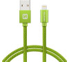 DATOVÝ KABEL SWISSTEN TEXTILE USB / LIGHTNING 0,2 M ZELENÝ