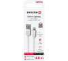 DATOVÝ KABEL SWISSTEN TEXTILE USB / LIGHTNING 2,0 M STŘÍBRNÝ
