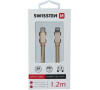 DATOVÝ KABEL SWISSTEN TEXTILE USB-C / LIGHTNING 1,2 M ZLATÝ