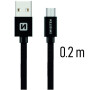 DATOVÝ KABEL SWISSTEN TEXTILE USB / MICRO USB 0,2 M ČERNÝ