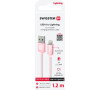 DATOVÝ KABEL SWISSTEN TEXTILE USB / LIGHTNING 1,2 M RŮŽOVO/ZLATÝ