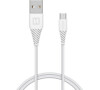 DATOVÝ KABEL SWISSTEN USB / MICRO USB 1,5 M BÍLÝ (9mm)