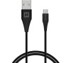 DATOVÝ KABEL SWISSTEN USB / MICRO USB 1,5 M ČERNÝ (9mm)
