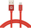 DATOVÝ KABEL SWISSTEN TEXTILE USB / USB-C 3,0 M ČERVENÝ
