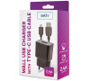 Nabíječka do sítě Setty 2,4A s USB-C kabelem 1m černý