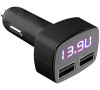 PLATINET nabíječka do auta 2xUSB 2,4A voltmetr + teploměr (PLCRVT)