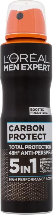 Antiperspirant L'Oréal Paris Men Expert Carbon Protect, 150 ml (5in1)