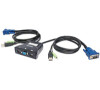 MANHATTAN Switch 2 Porty USB, Audio, černý (151245)