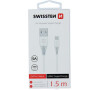 SWISSTEN DATOVÝ KABEL USB / USB-C SUPER FAST CHARGING 5A 1,5M BÍLÝ (71504431)