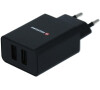 SWISSTEN SÍŤOVÝ ADAPTÉR SMART IC 2x USB 2,1A POWER + DATOVÝ KABEL USB / MICRO USB 1,2 M ČERNÝ