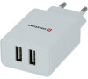 SWISSTEN SÍŤOVÝ ADAPTÉR SMART IC 2x USB 2,1A POWER + DATOVÝ KABEL USB / MICRO USB 1,2 M BÍLÝ
