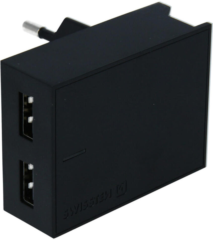 SWISSTEN SÍŤOVÝ ADAPTÉR SMART IC 2x USB 3A POWER + DATOVÝ KABEL USB / MICRO USB 1,2 M ČERNÝ