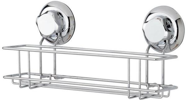 Polička na kořenky bez vrtání Compactor - Bestlock systém, nosnost až 12 kg, chrom