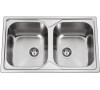 Sinks OKIOPLUS 800 DUO V 0,7mm leštěný
