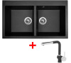 Sinks AMANDA 860 DUO Metalblack+MIX 3P GR