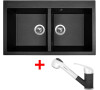 Sinks AMANDA 860 DUO Metalblack+CAPRI 4S GR
