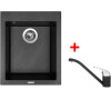 Sinks CUBE 410 Metalblack+CAPRI 4 GR
