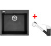 Sinks CUBE 560 Metalblack+CAPRI 4S GR