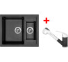 Sinks CRYSTAL 615.1 Metalblack+CAPRI 4S GR