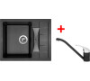 Sinks CRYSTAL 615 Metalblack+CAPRI 4 GR