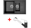 Sinks CRYSTAL 780.1 Metalblack+CAPRI 4S GR