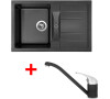 Sinks CRYSTAL 780 Metalblack+CAPRI 4 GR