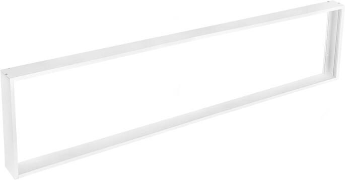 Solight hliníkový bílý rám pro instalace 295x1195mm LED panelů na stropy a zdi, výška 68mm, bezšroubový