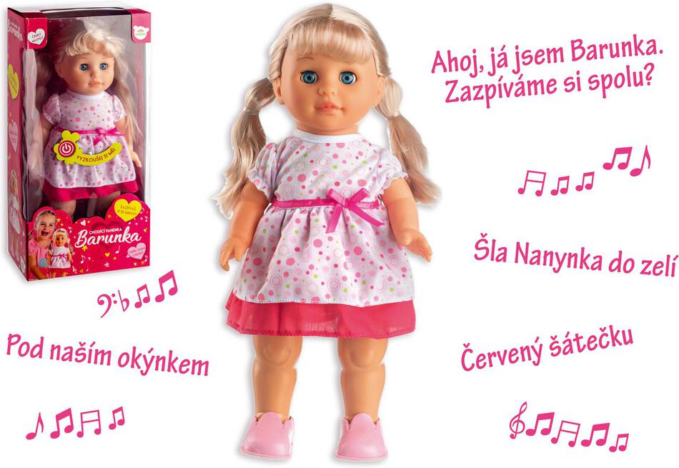 Panenka Teddies Barunka chodící a zpívající