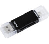 Hama USB 2.0 OTG čtečka karet Basic, SD/microSD, černá