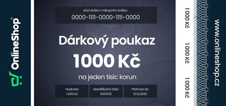On-line d�rkov� poukaz v hodnot� 1 000 K�