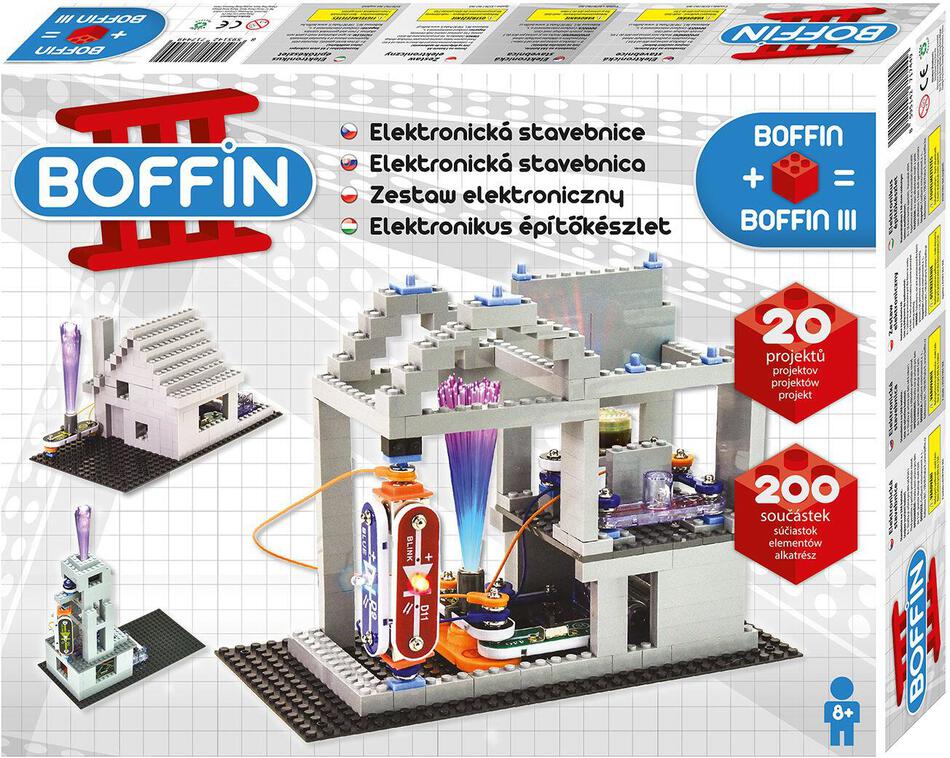 Elektronická stavebnice Boffin III + kostky