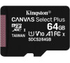 KINGSTON Canvas Select Plus 64GB microSD / UHS-I / CL10 / bez adaptéru (SDCS2/64GBSP)