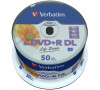 VERBATIM DVD+R DL AZO 8,5GB/ 8x/ printable/ inverse stack/ 50pack/ spindle (97693)