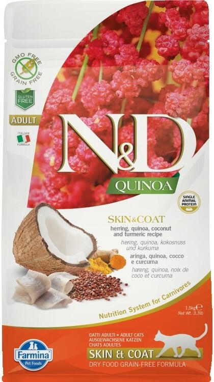 N&D Quinoa CAT Skin & Coat Herring & Coconut 5kg
