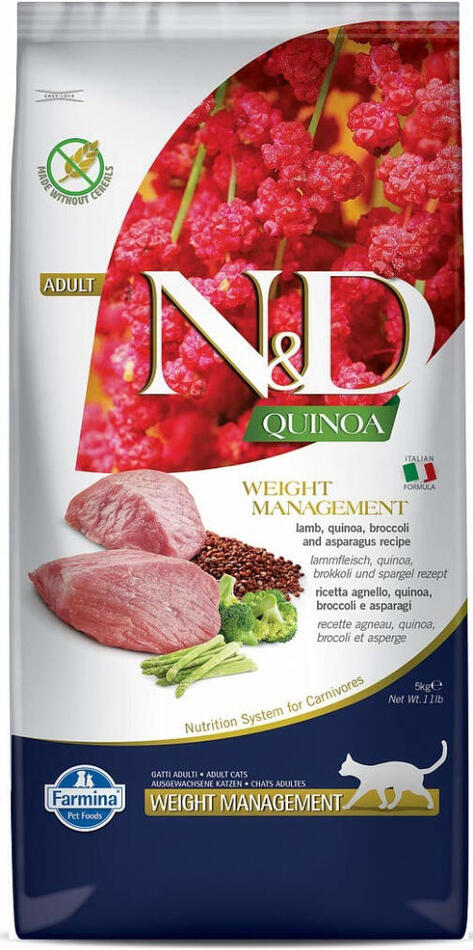 N&D Quinoa CAT Weight Management Lamb & Broccoli 5kg