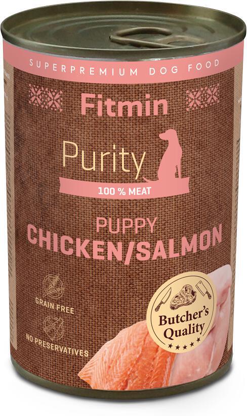 Fitmin dog Purity tin PUPPY chicken with salmon 400 g
