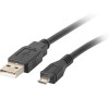 NATEC LANBERG Kabel USB 2.0 AM/Micro, 1m, černý (CA-USBM-10CC-0010-BK)
