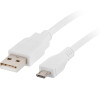 NATEC LANBERG Kabel USB 2.0 AM/Micro, 1m, bílý (CA-USBM-10CC-0010-W)
