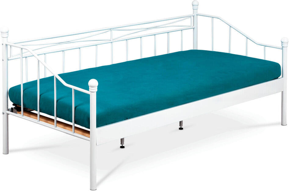 Jednolůžková postel 208x98cm, kov, bílá, BED-1905 WT Autronic