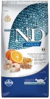 N&D OCEAN CAT LG Adult Codfish & Orange 10kg