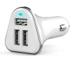 PLATINET nabíječka do auta 3xUSB 5,2A bílá + microUSB cable 1m (PLCR3W)
