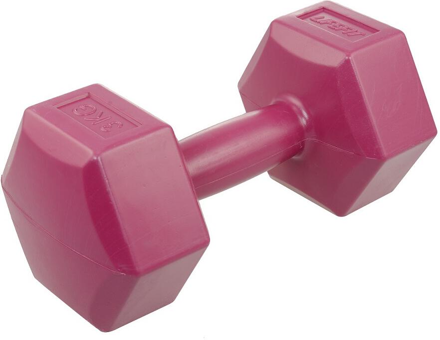 Vinylová činka LIFEFIT® 1 x 3 kg, bordó