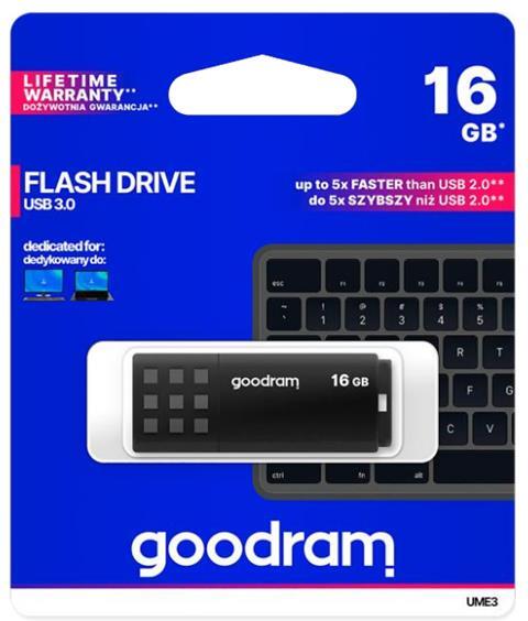 Flash disk GOODRAM USB 3.0 16GB bílo-černý