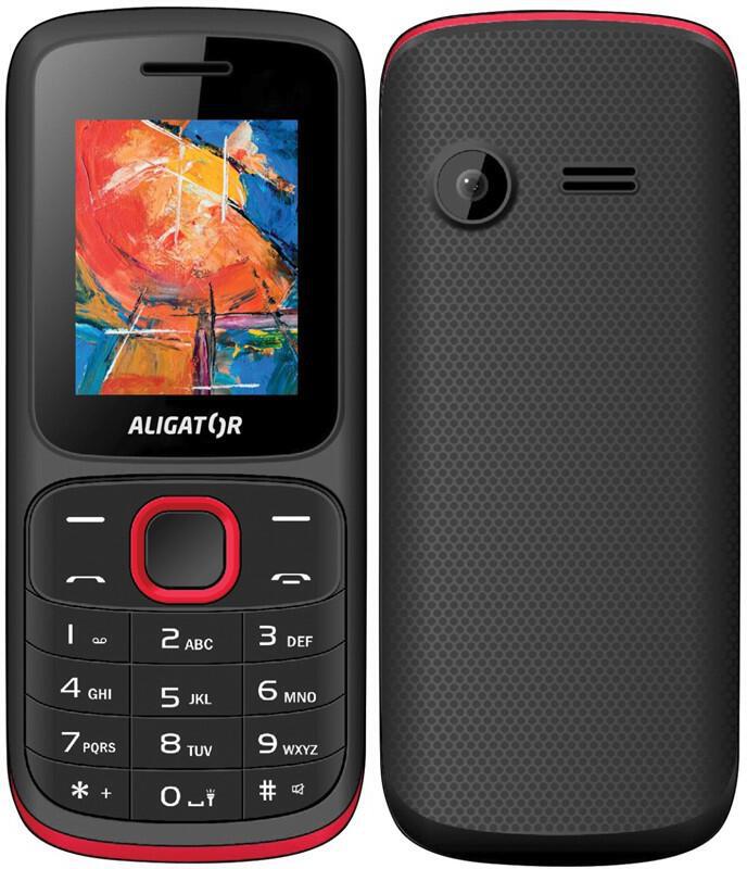 Mobilní telefon Aligator D210 Dual SIM, černo-červený (AD210BR)