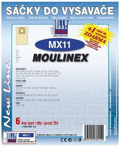 Sáčky do vysavače Jolly MX 11 (6+1ks) do vysav. MOULINEX
