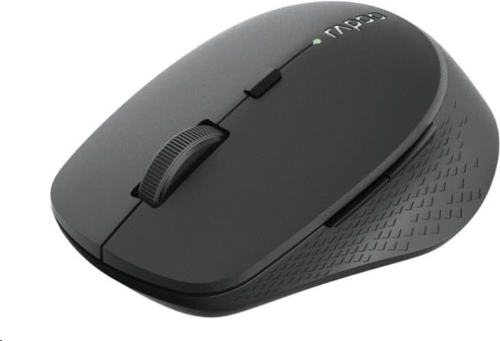 RAPOO myš M300 Silent Wireless Optical Mouse, Multi-mode: 2.4 GHz, Bluetooth 3.0 & 4.0, Black