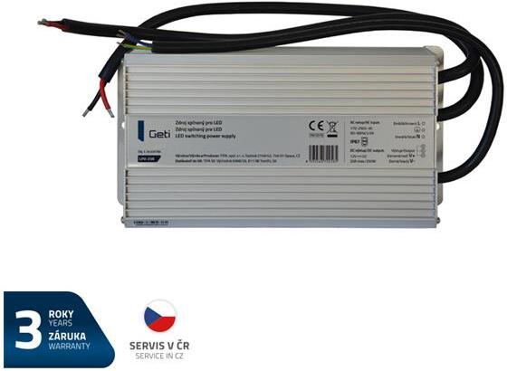 Zdroj spínaný pro LED 12V/250W GETI LPV-250