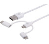 MANHATTAN USB 3-in-1 Charging and Data Cable, white (353434)