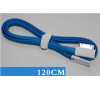 REMAX datový kabel pro iPhone 4/4S, iPad, mini, 1,2m dlouhý, modrý (AA-560)